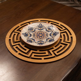 Hermia Labyrinth - Honey Juego de Salvamanteles de Madera (4 piezas)